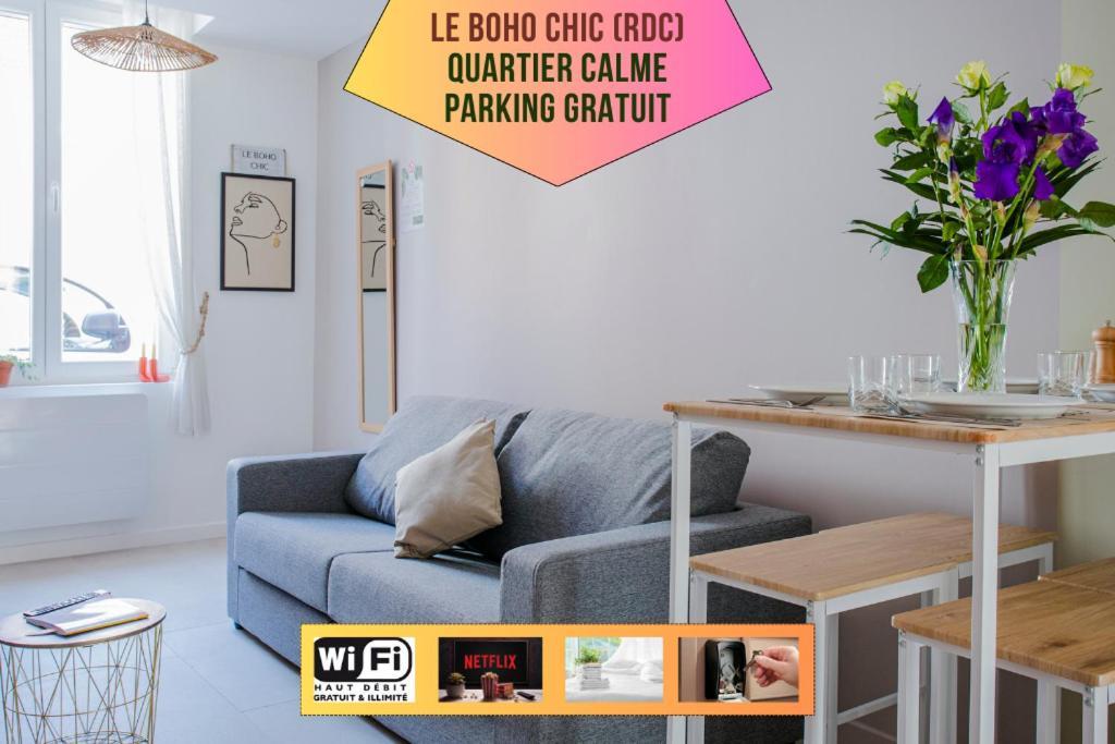 Ideal Pro & Couple - 2 Theme Boho Chic Rdc & Dandy 1er Etage - Quartier Calme - Jardin - Wifi Hd - Smart Tv - Parking Gratuit - Proche Centre & Transports - Ask