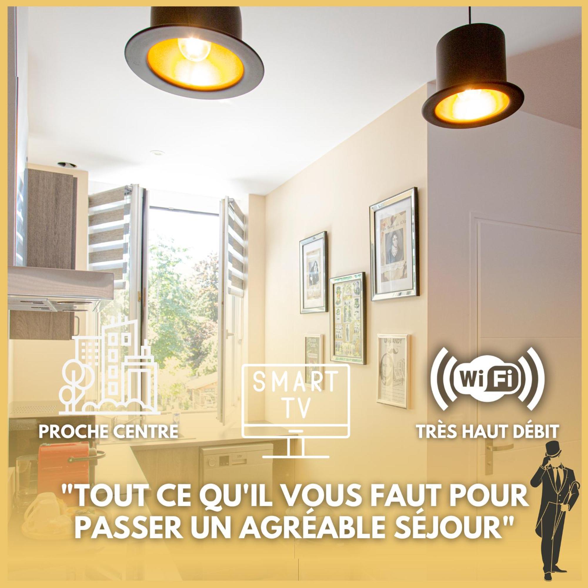 Appartement Ideal Pro & Couple - 2 Theme Boho Chic Rdc & Dandy 1er Etage - Quartier Calme - Jardin - Wifi Hd - Smart Tv - Parking Gratuit - Proche Centre & Transports - Ask Valenciennes